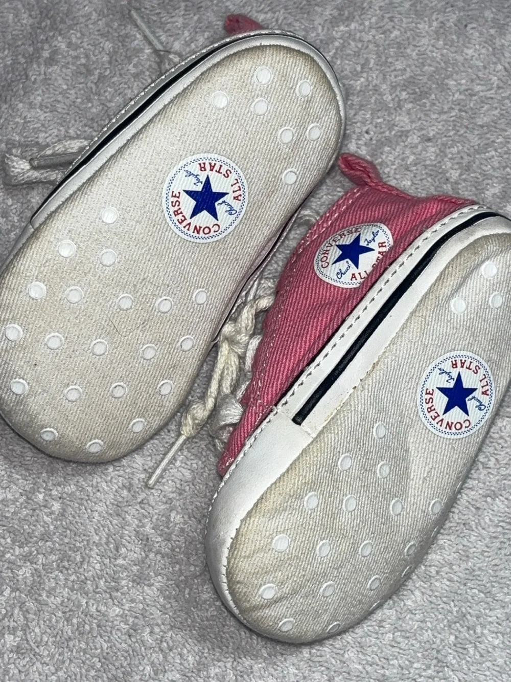 Converse Pink Canvas Kids Sneakers with White Toe